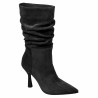 Ghete cu toc dama 1410 black velour