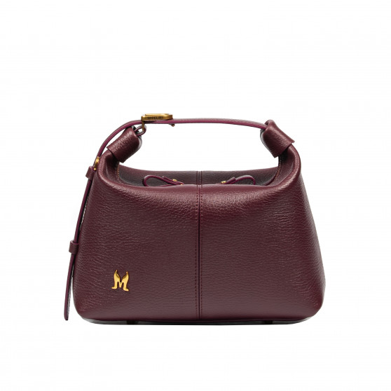 Women hand bag 037-1g burgundy