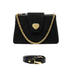 Women shoulder bag 051g black camoscio