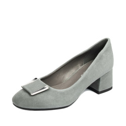 Women stylish, elegant shoes 1321 gray velour
