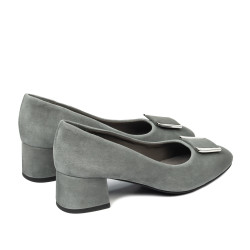 Women stylish, elegant shoes 1321 gray velour