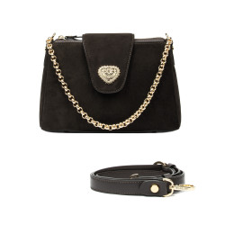 Women shoulder bag 051g espresso camoscio