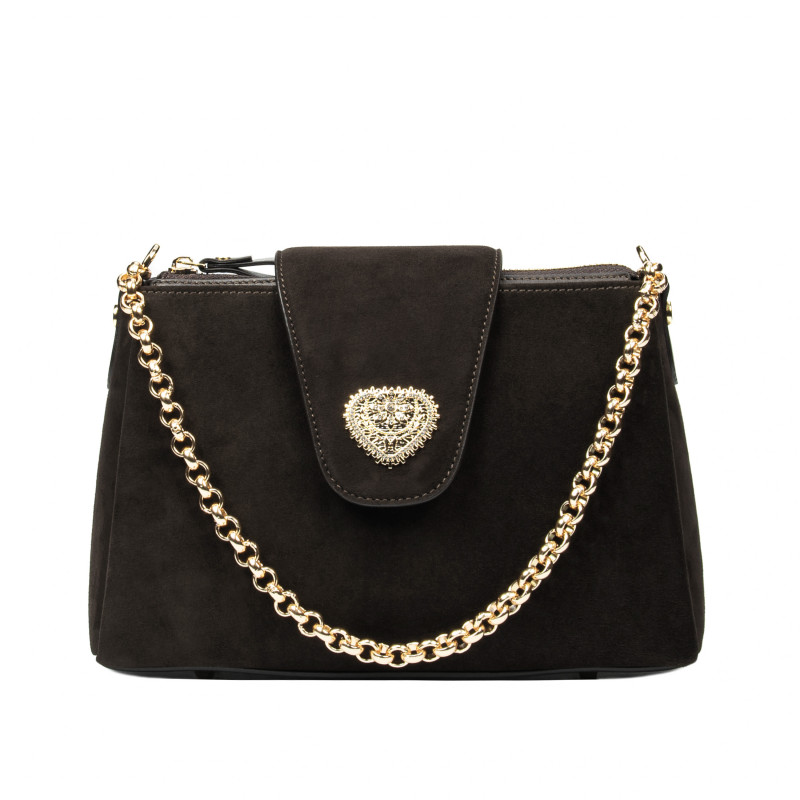 Women shoulder bag 051g espresso camoscio