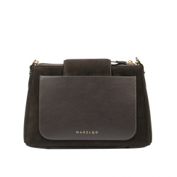 Women shoulder bag 051g espresso camoscio