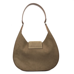 Women shoulder bag 050g suede camel