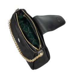 Women shoulder bag 051g black camoscio