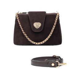 Women shoulder bag 051g coffe camoscio