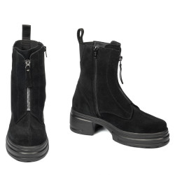 Women boots 3418 black velour