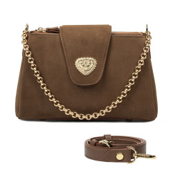 Women shoulder bag 051g camoscio latte