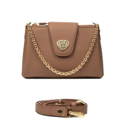 Women shoulder bag 051g biz cognac
