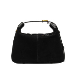 Women hand bag 037-1g suede black