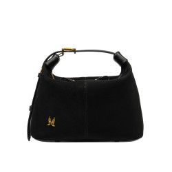 Women hand bag 037-1g suede black