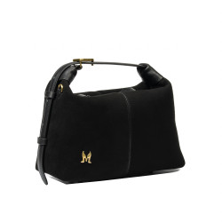 Women hand bag 037-1g suede black