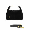 Women hand bag 037-1g suede black