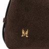 Women hand bag 037-1g suede chocolate