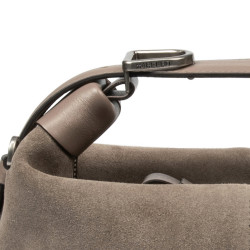 Women hand bag 037-1g 01 suede sandstone