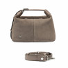 Women hand bag 037-1g 01 suede sandstone