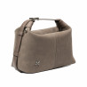 Women hand bag 037-1g 01 suede sandstone