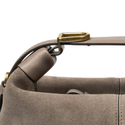 Women hand bag 037-1g suede sandstone