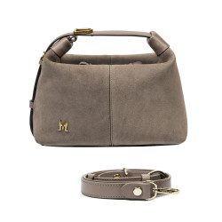 Women hand bag 037-1g suede sandstone