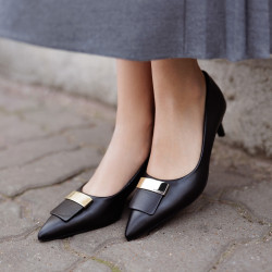 Women stylish, elegant shoes 1358 black lifestyle