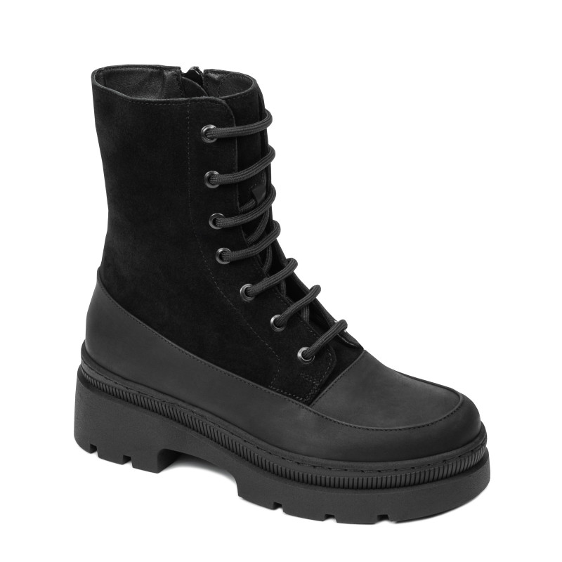Women boots 3419 black velour combined
