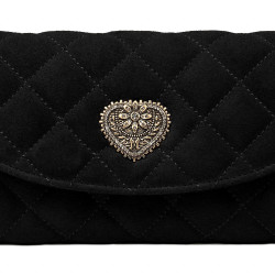 Women shoulder bag 048g suede black