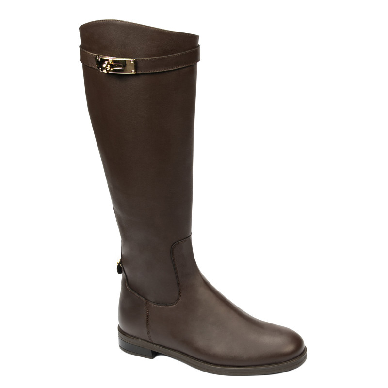Women knee boots 3420 chocolate