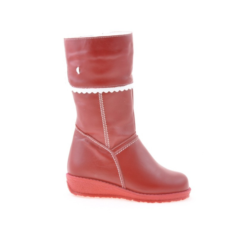 Small children knee boots 25c red+white