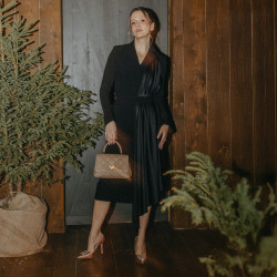 Women stylish, elegant shoes 1339 satin nude lifestyle