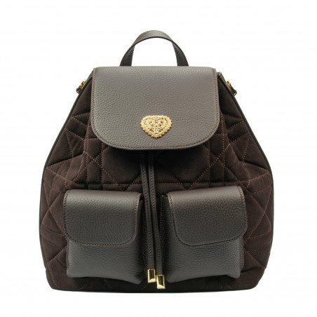Women backpack 308g suede coffee