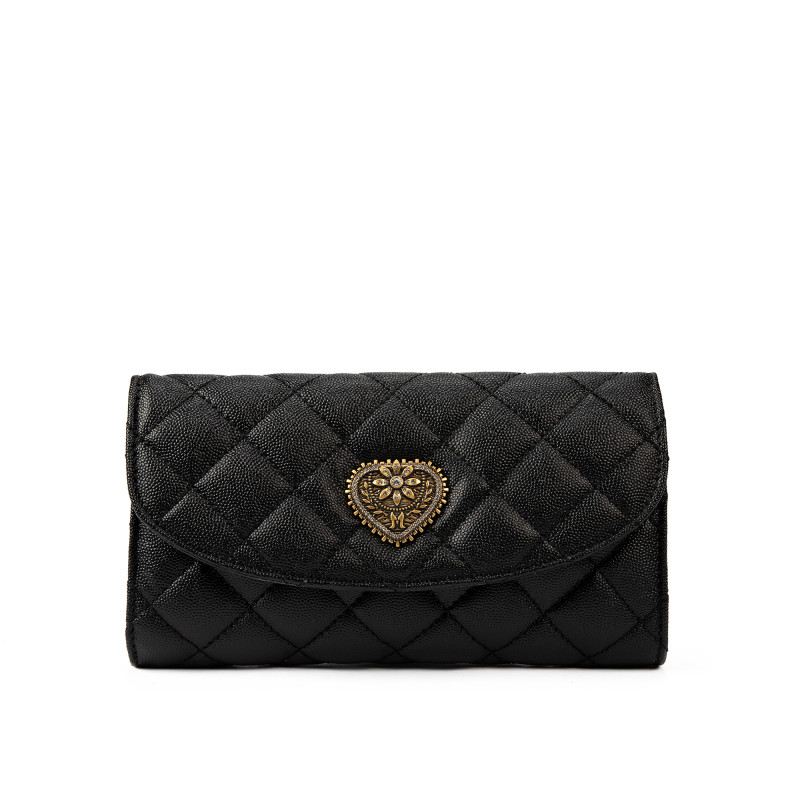 Women shoulder bag 048g black caviar