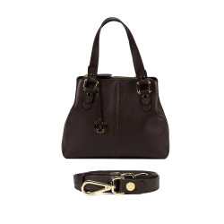 Women shoulder bag 004g dark chocolate