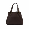Women shoulder bag 004g dark chocolate
