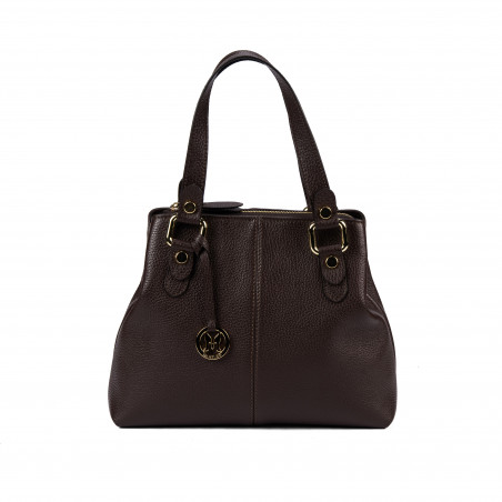 Women shoulder bag 004g dark chocolate