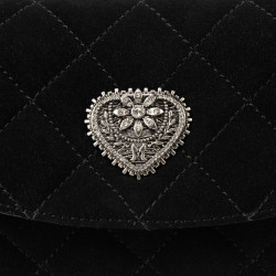 Women shoulder bag 048g 01 suede black