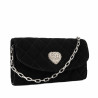 Women shoulder bag 048g 01 suede black
