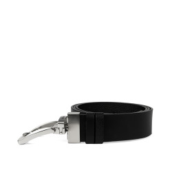Men belt 71b bicolored black+black caviar