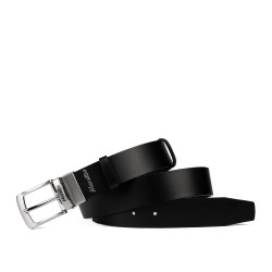 Men belt 71b bicolored black+black caviar