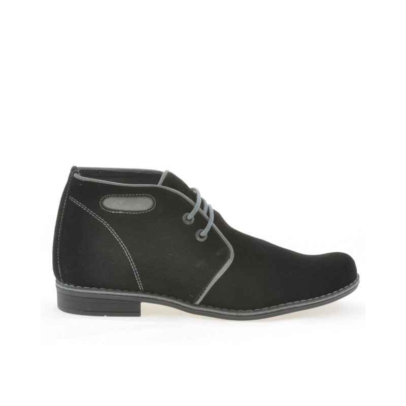 Teenagers boots 464 black velour+gray