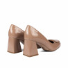 Women stylish, elegant shoes 1324 patent beige