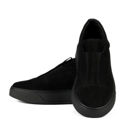 Women casual shoes 6095 black velour