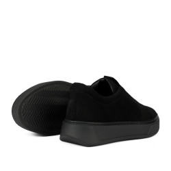 Women casual shoes 6095 black velour