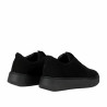 Women casual shoes 6095 black velour