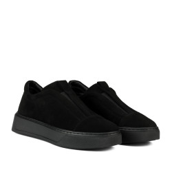 Women casual shoes 6095 black velour