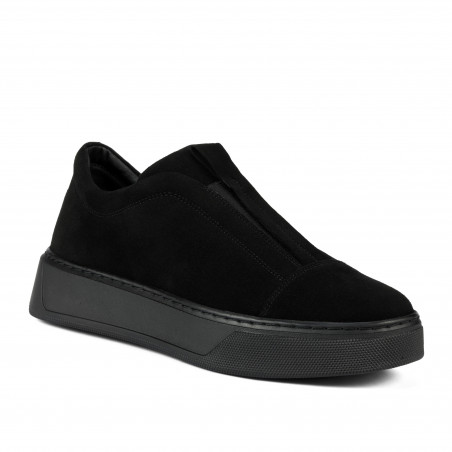 Women casual shoes 6095 black velour