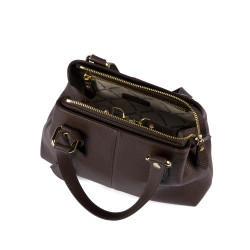 Women shoulder bag 004-1g dark chocolate