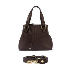 Women shoulder bag 004-1g dark chocolate