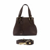 Women shoulder bag 004-1g dark chocolate