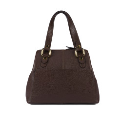 Women shoulder bag 004-1g dark chocolate